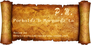 Porkoláb Margaréta névjegykártya